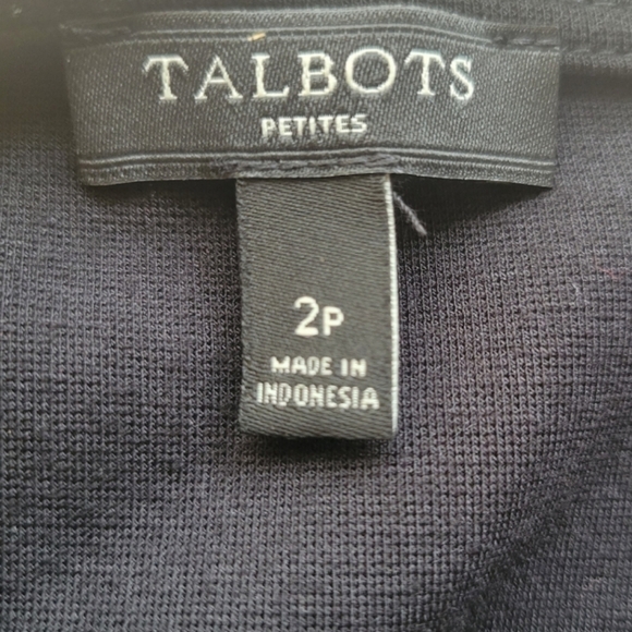 Talbots Black Ponte Knit Dress Size 2P - Picture 3 of 3